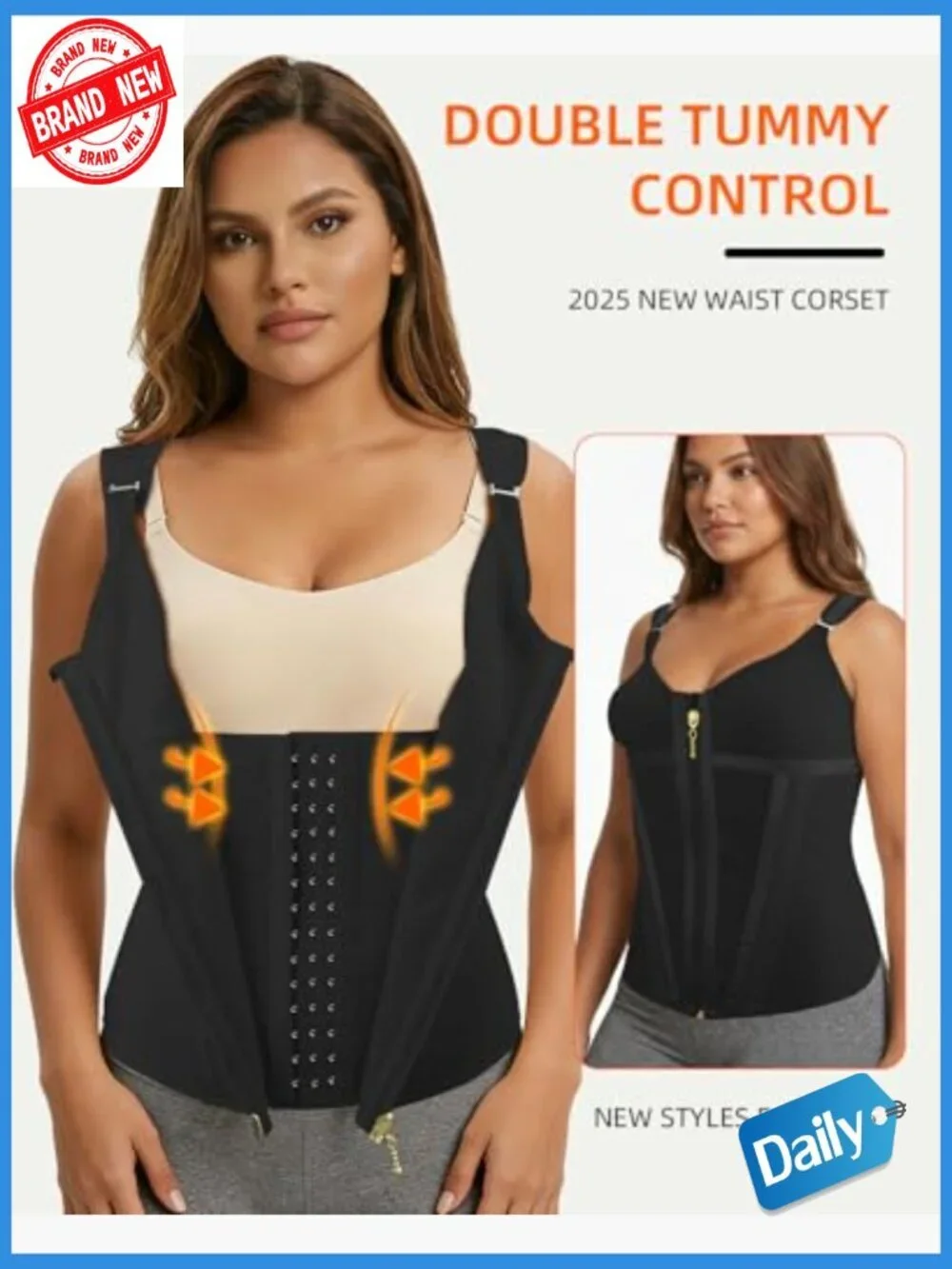 Waist Trainer Corset Tummy Control Shapewear Body Shaper Vest Postpartum
